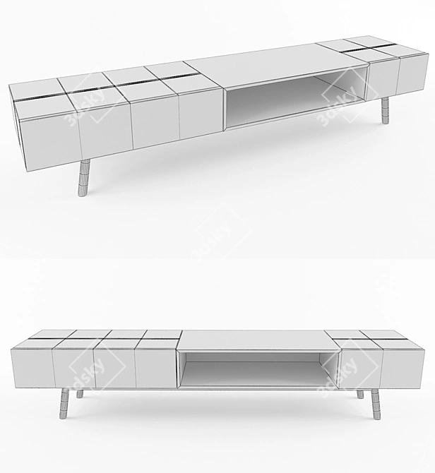 Al2 2018 MOS-I-KO TV Stand 3D model image 2