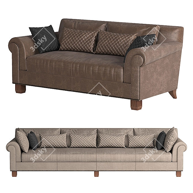 Elegant Cambon Sofa: Christopher Guy 3D model image 1