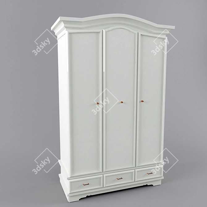 Elegant Wardrobe with Spacious Design 3D model image 2