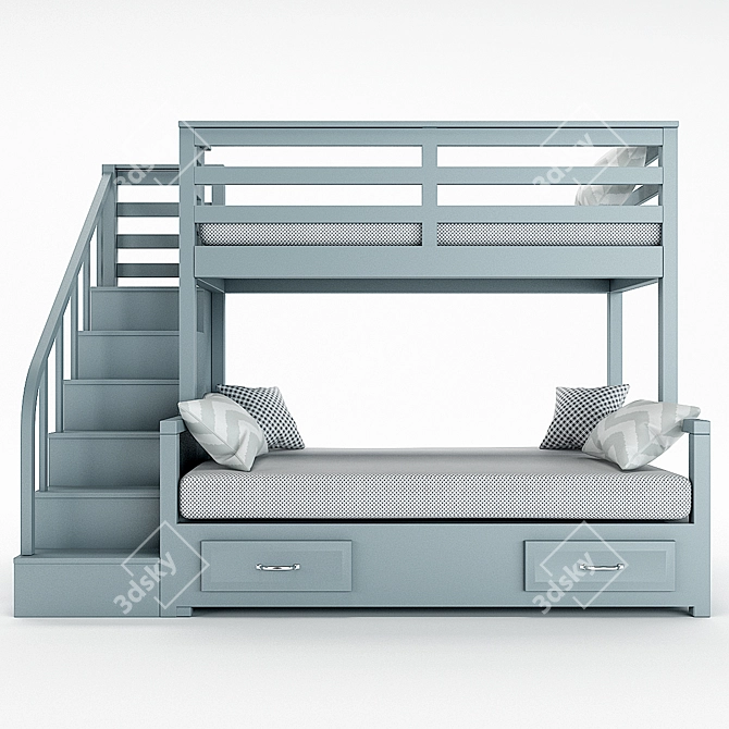 Space-Saving Bunk Bed | sbr.vn 3D model image 1