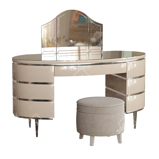 Title: Elegant Vanity Table 3D model image 1