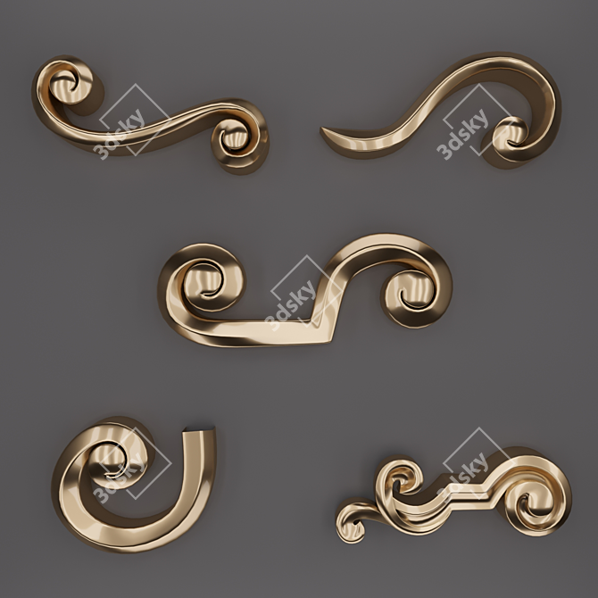 3D Trim Ornament Pack 3D model image 1