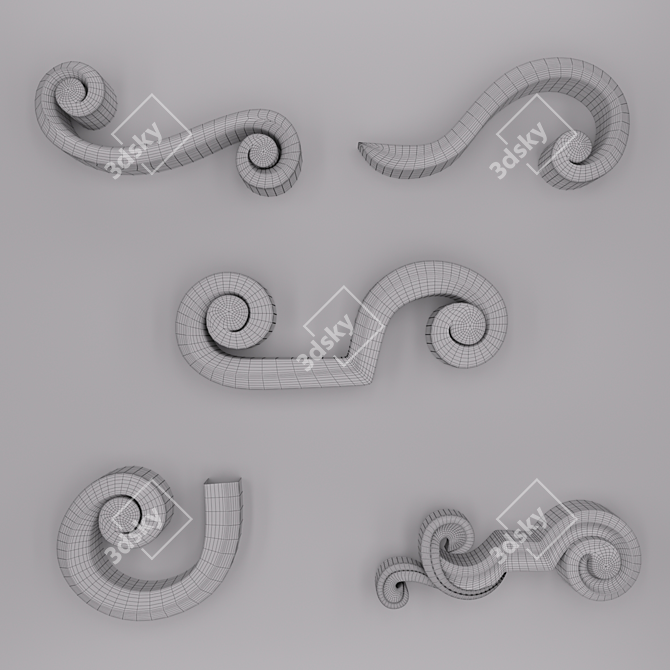 3D Trim Ornament Pack 3D model image 2