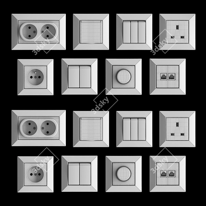 Premium Songri SEU3 Switches 3D model image 2