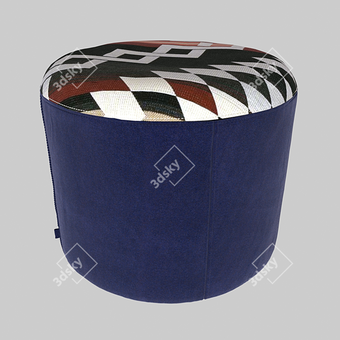 Cozy Ottoman Pouf for Relaxation 3D model image 1