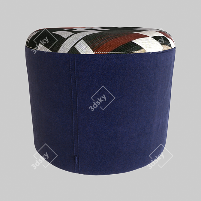 Cozy Ottoman Pouf for Relaxation 3D model image 2