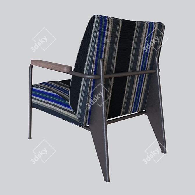 Minimalist Lounge Chair 3D model image 2