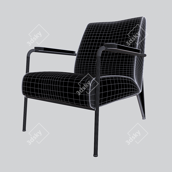 Minimalist Lounge Chair 3D model image 3