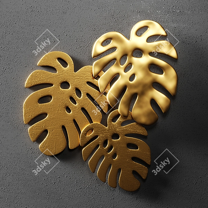 Monstera Leaf Wall Decor 3D model image 1