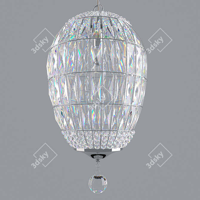 Elegant Tiffany Chandelier 3D model image 1