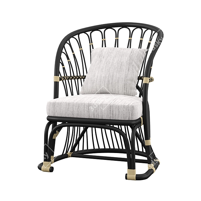 Chic Chatsworth Barrel Chair 3D model image 1