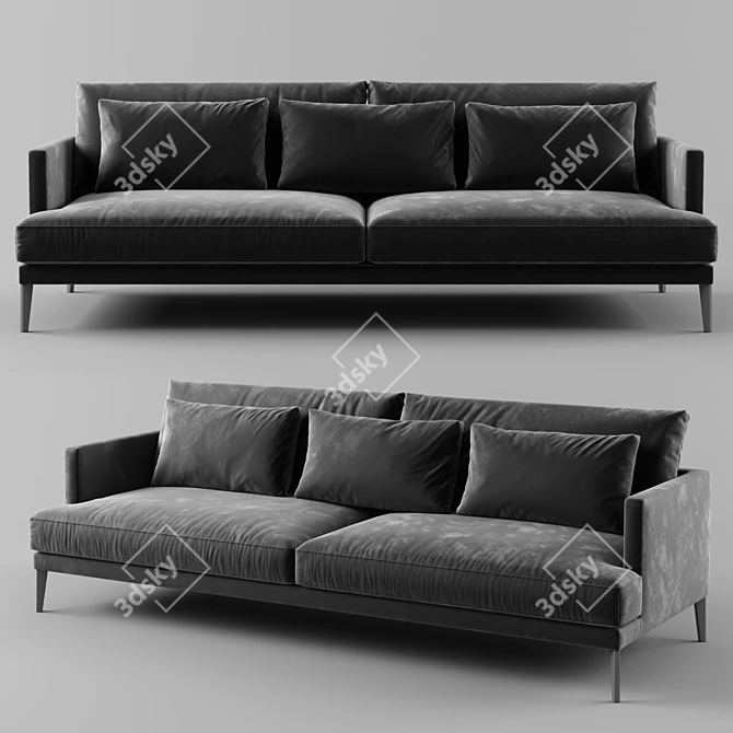 Transforming Elegance: Paraiso Fabric Sofa 3D model image 1