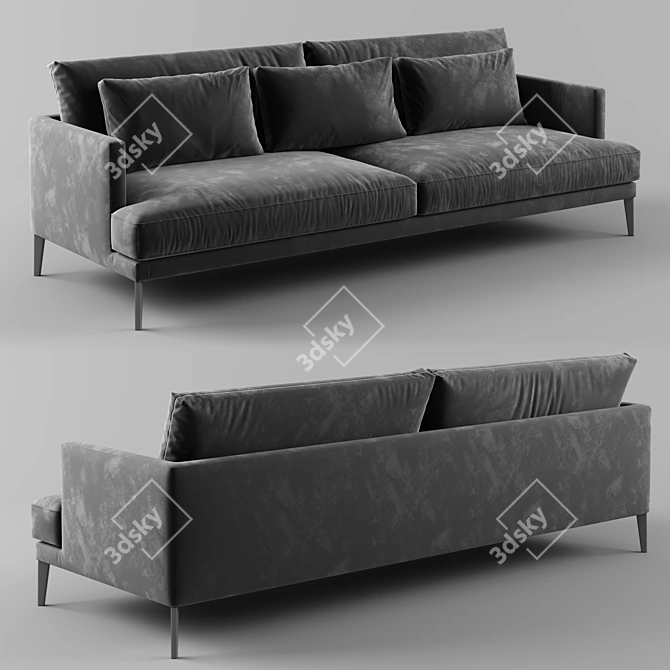 Transforming Elegance: Paraiso Fabric Sofa 3D model image 2