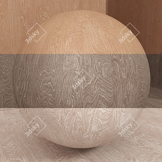 Birch Wood Decor - Seamless Set 3D model image 2