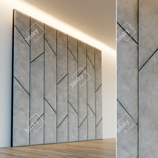 Title: Soft Panel Wall Art - Versatile and Stylish 3D model image 1