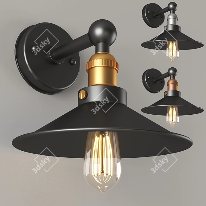 Versatile Wall Light Fixture 3D model image 1