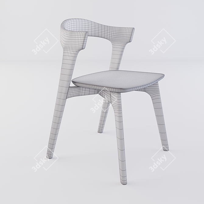 Ethnicraft Bok Oak Dining Chair 3D model image 2