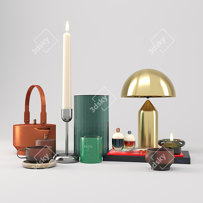 Elegant Decorative Set 3D model image 1