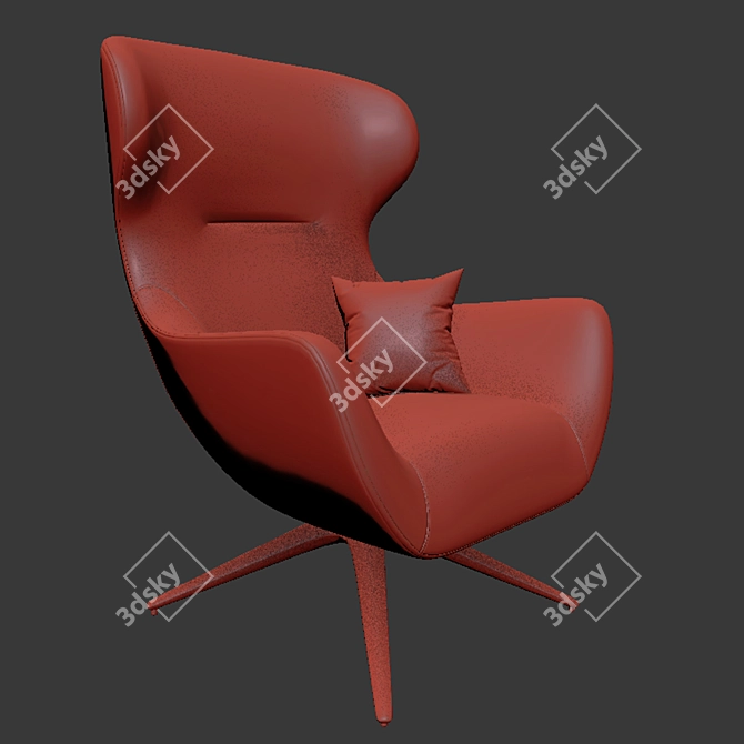 Poliform Mad Joker Revolving Armchair: Contemporary Comfort and Style 3D model image 3