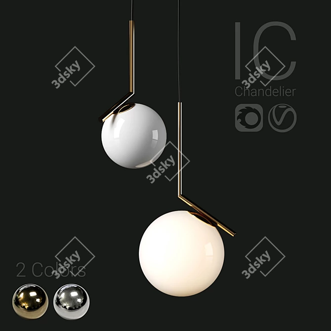 Multi-Purpose IC Chandelier 3D model image 1