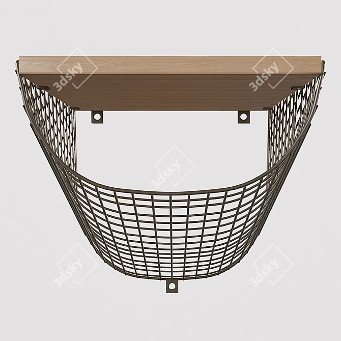 Compact Storage Shelf 3D model image 2