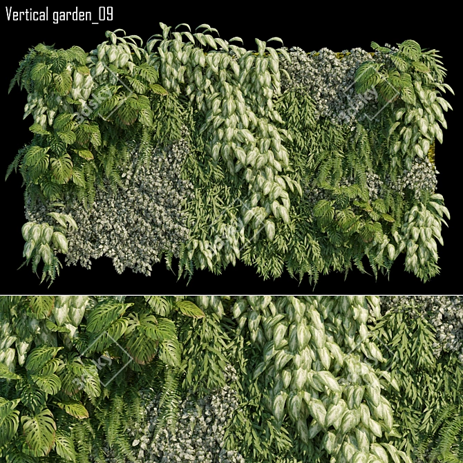 Elevate Your Greenery with Vertical Garden 3D model image 1