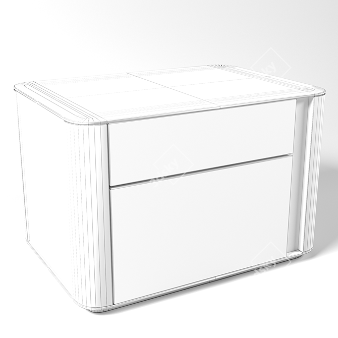 Modern AGERA Nightstand: Sleek Design, Spacious Storage 3D model image 3