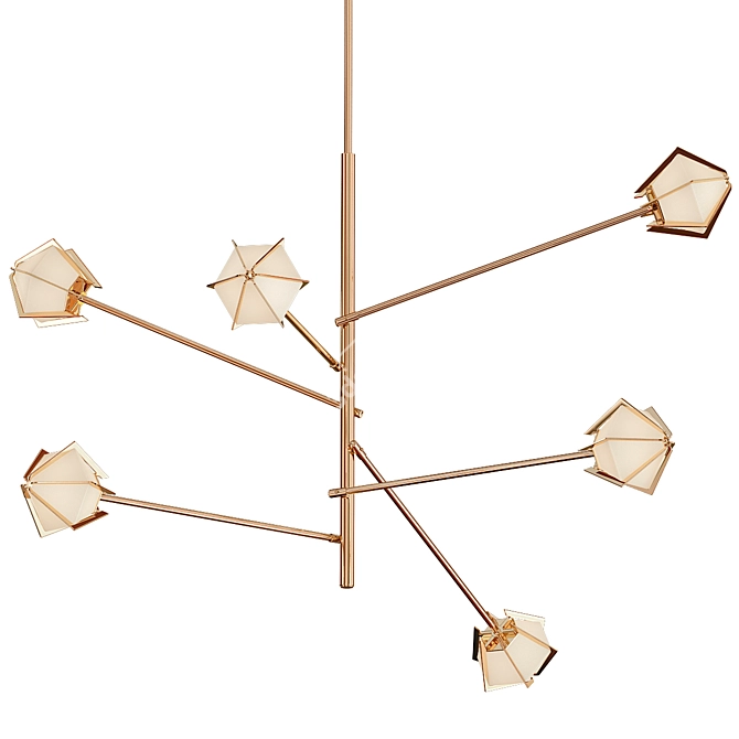 Welles Loft Concept Chandelier 3D model image 1