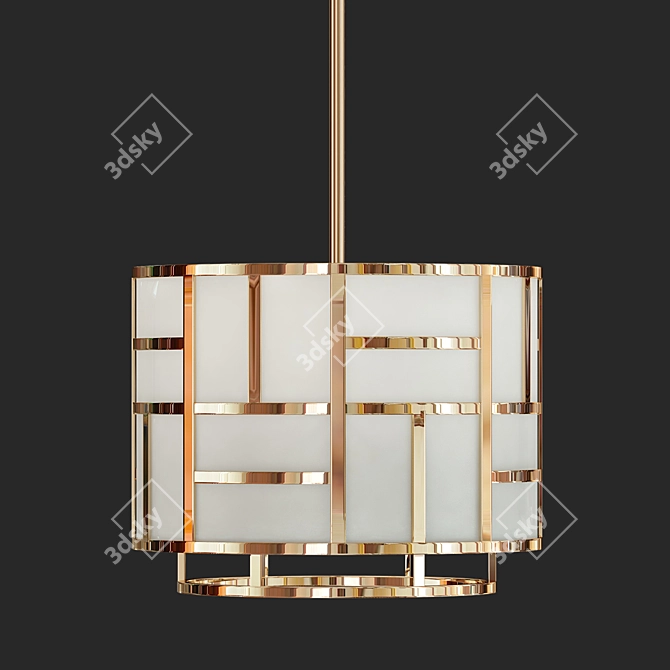 Elegant Crystorama Danielson Chandelier 3D model image 1