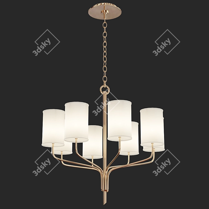 Golden Glow Juniper Chandelier 3D model image 1