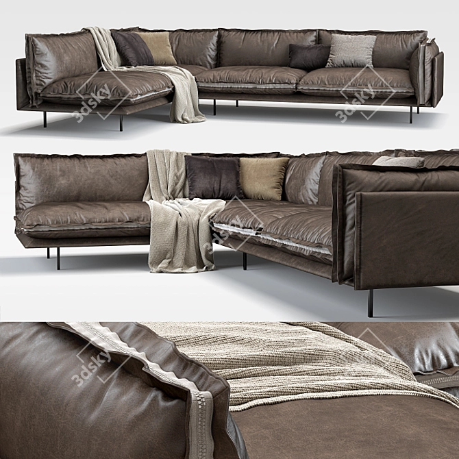 Auto-Reverse: Innovative Space-Saver Sofa 3D model image 1