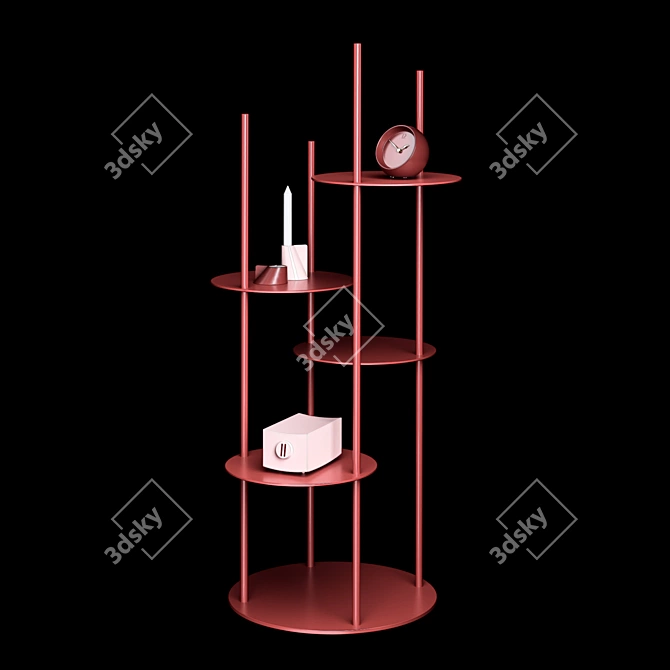 Sleek Circles Dining Chair 3D model image 2