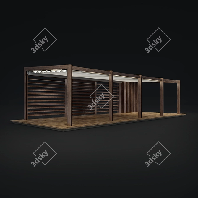 Corradi Pergola: Elegant Outdoor Living 3D model image 3