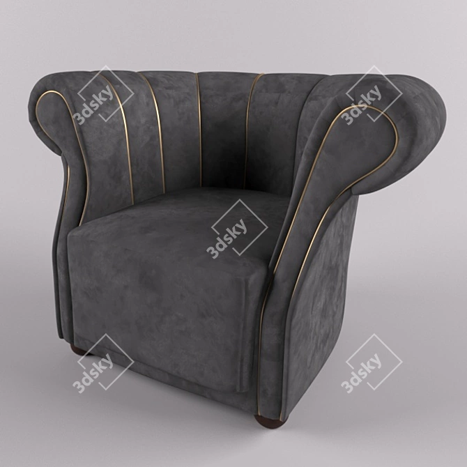 Elegant Angela Chair: Stylish and Comfortable 3D model image 1