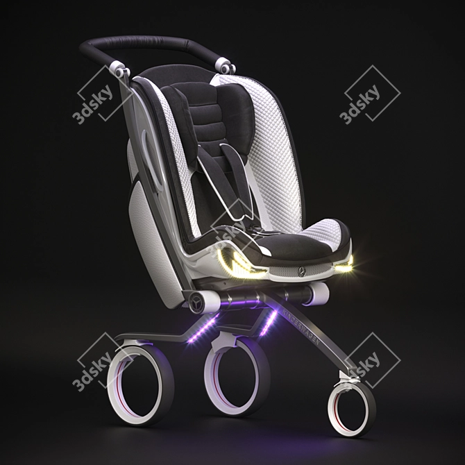 Premium Stroller for Modern Parents 3D model image 1