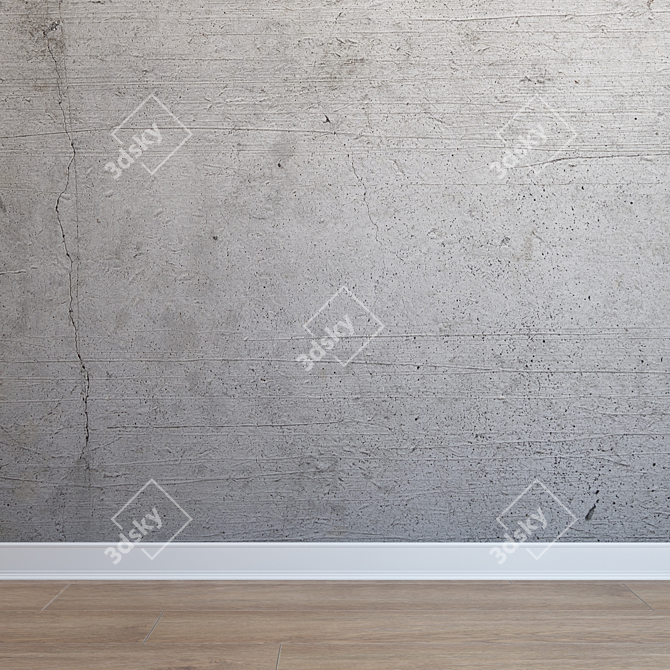 Seamless Concrete Texture: Interior & Exterior Use 3D model image 1