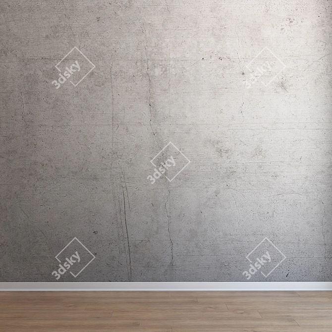 Seamless Concrete Texture: Interior & Exterior Use 3D model image 3