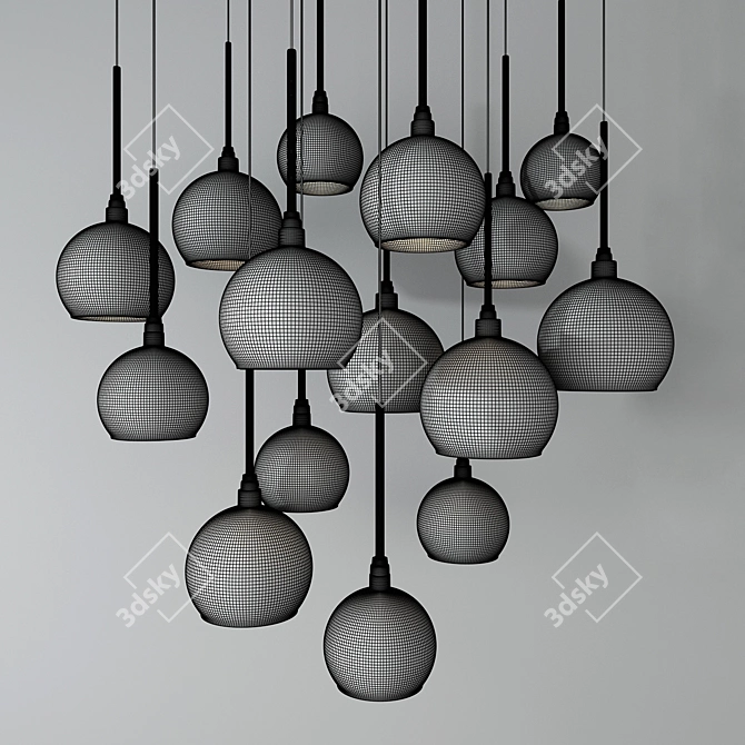 Aurelia Spiral Pendant Light 3D model image 2