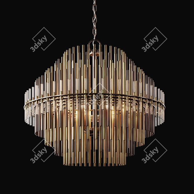 Modern RH Emile Round Chandelier 3D model image 1