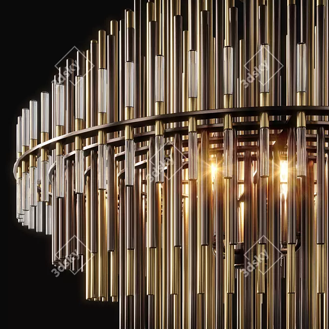 Modern RH Emile Round Chandelier 3D model image 2