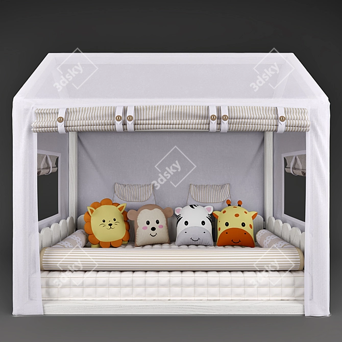 Montessorian Bed & Friends Safari Canopy 3D model image 1