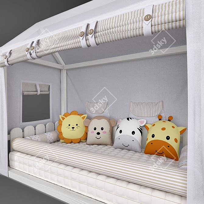 Montessorian Bed & Friends Safari Canopy 3D model image 3