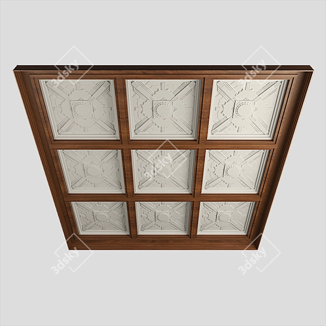 Elegant Ardeco Ceiling Design 3D model image 1