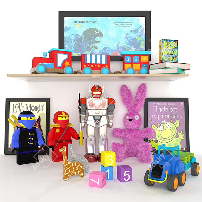 Hasbro Toy Set: Adorable Decor for Kids Room 3D model image 2