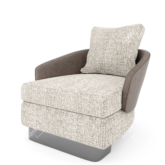 Elegant Lawson Large Armchair 3D model image 2