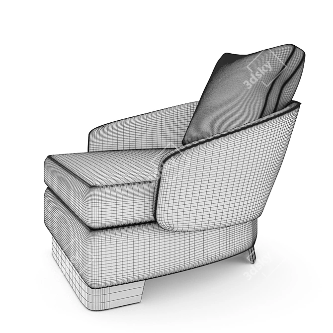 Elegant Lawson Large Armchair 3D model image 3