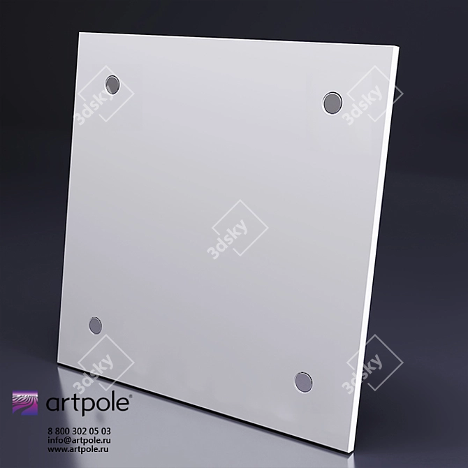 Loft Techno Gypsum 3D Panels: Modern Design at ArtPole 3D model image 3