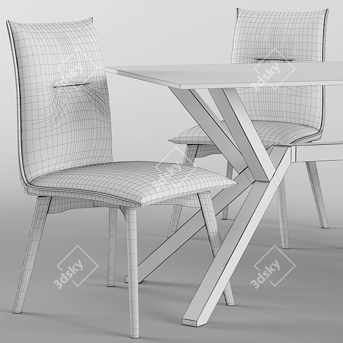 Maya and Mikado - Connubia Calligaris: Stylish and Versatile Dining Set 3D model image 3