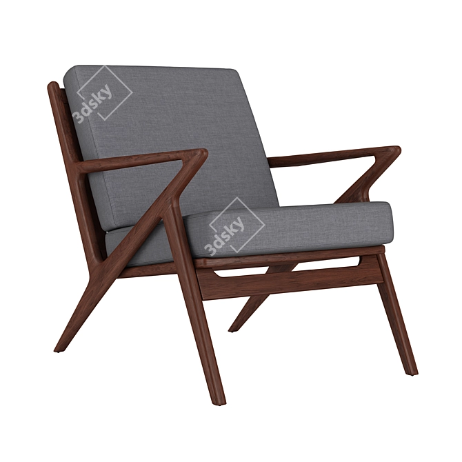 Streamline Modern Ace Lounge Chair 3D model image 1