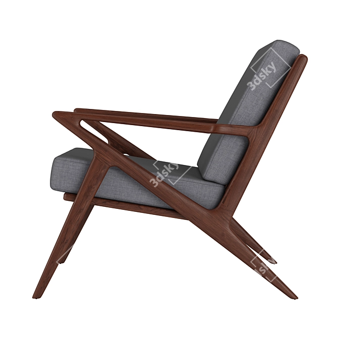 Streamline Modern Ace Lounge Chair 3D model image 2